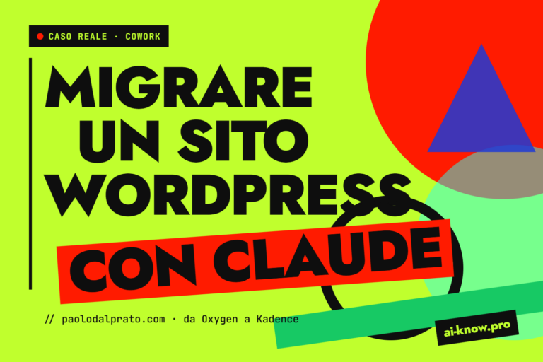 Migrare un sito WordPress con Claude come collaboratore