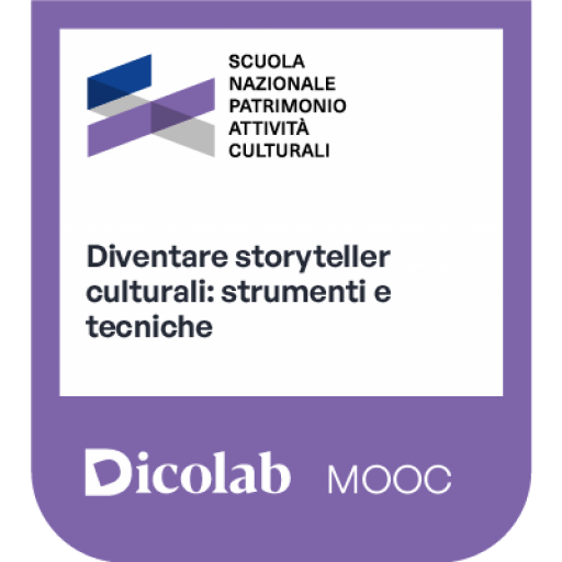 Badge del corso Diventare storyteller culturali: strumenti e tecniche