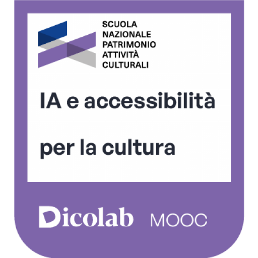 Badge del corso IA e accessibilità per la cultura