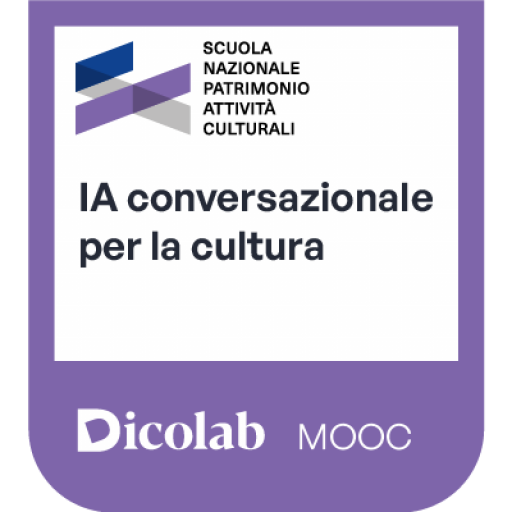Badge del corso IA conversazionale per la cultura