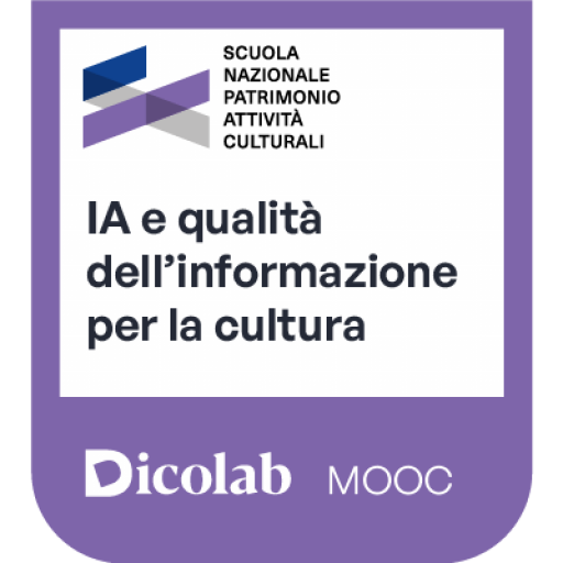 Badge del corso IA e qualità dell'informazione per la cultura