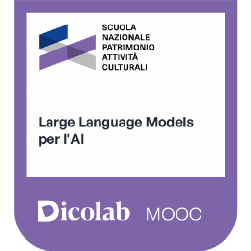 Badge del corso Large Language Models per l'AI